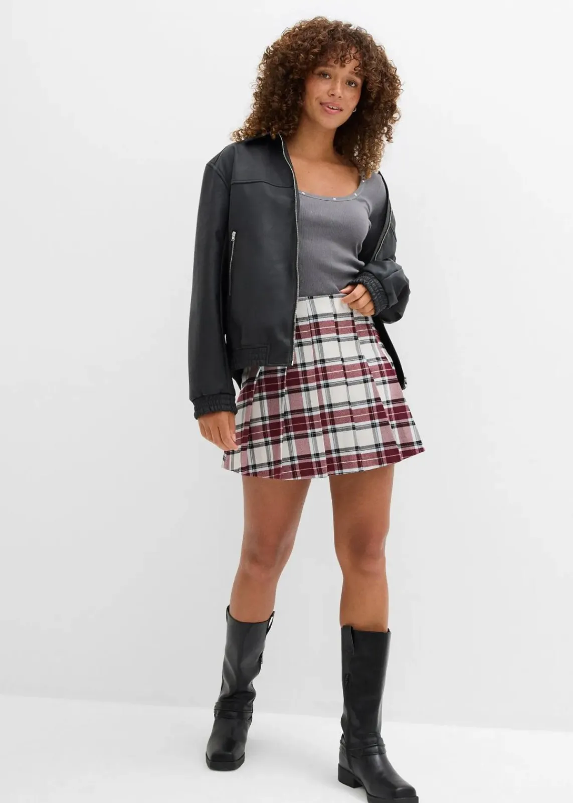 bonprix Shirts & Tops|Nachhaltigere Materialien^Rippshirt aus reiner Bio-Baumwolle grau washed