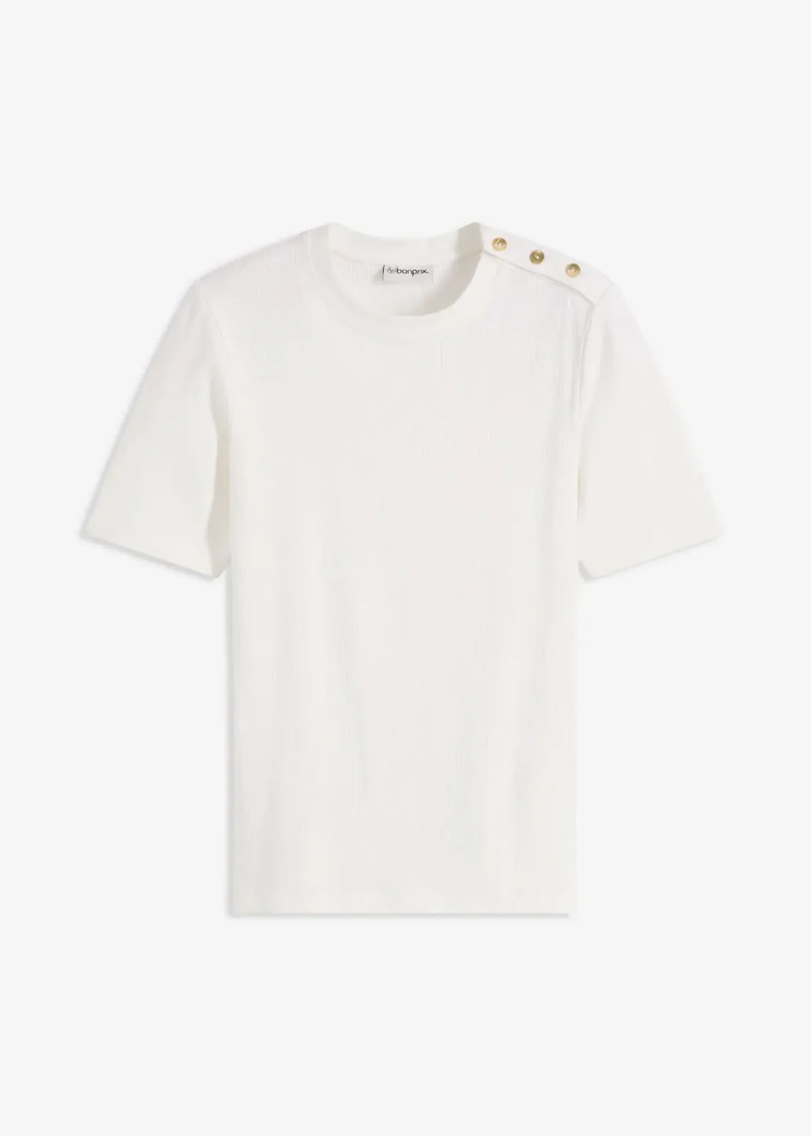 bonprix Shirts & Tops^Rippshirt aus softem Viskose-Mix wollweiß
