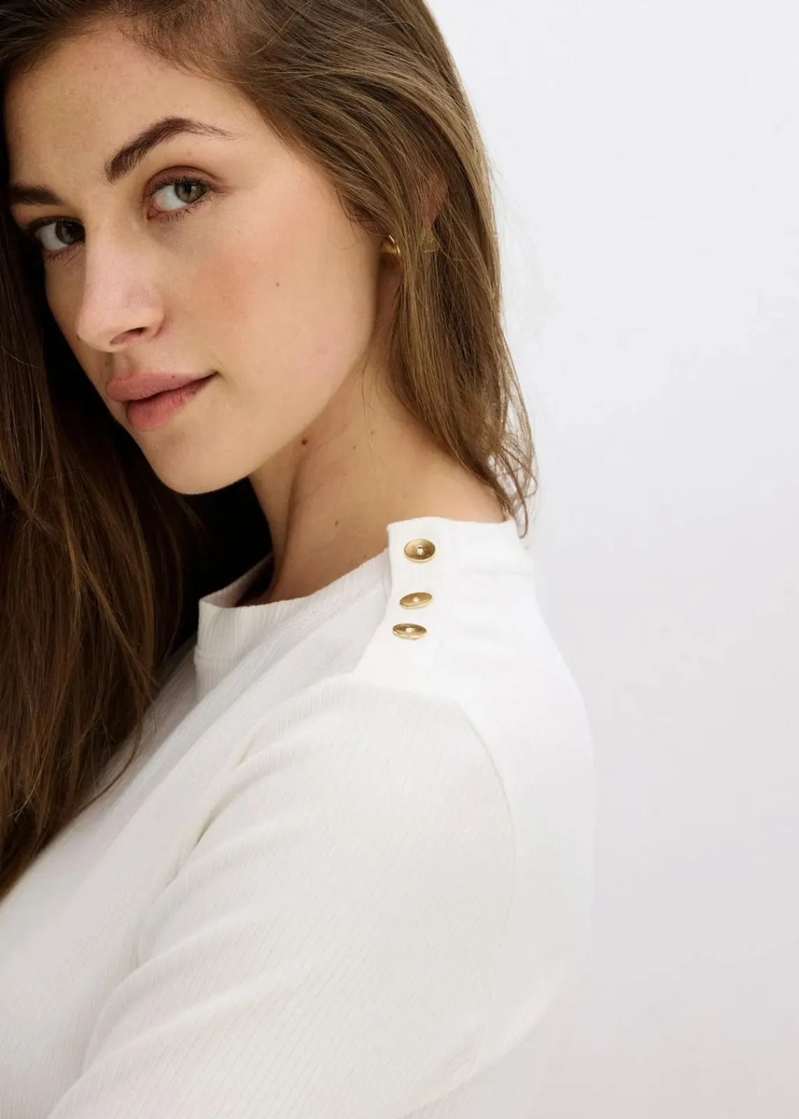 bonprix Shirts & Tops^Rippshirt aus softem Viskose-Mix wollweiß