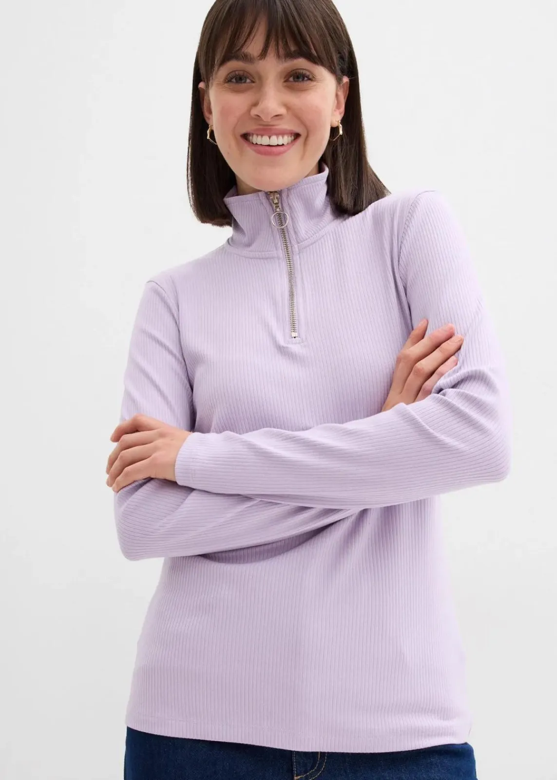 bonprix Shirts & Tops^Rippshirt aus softem Viskose-Mix zartflieder