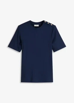 bonprix Shirts & Tops^Rippshirt aus softem Viskose-Mix dunkelblau