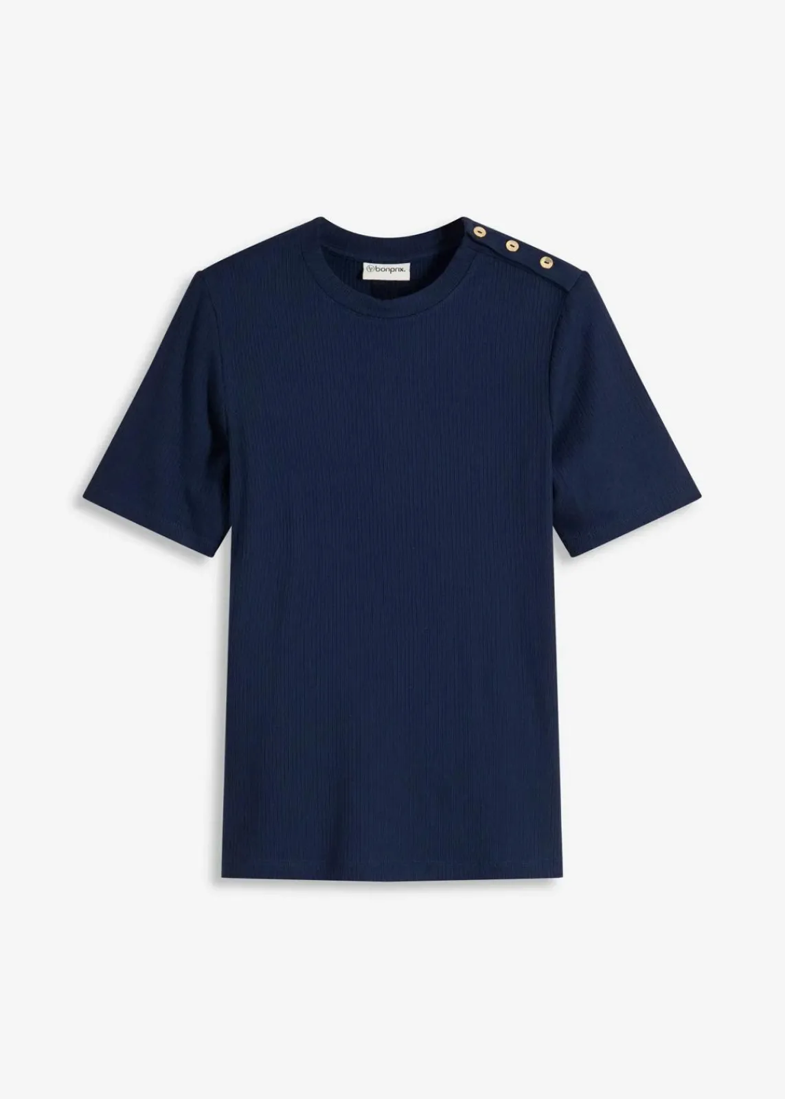 bonprix Shirts & Tops^Rippshirt aus softem Viskose-Mix dunkelblau