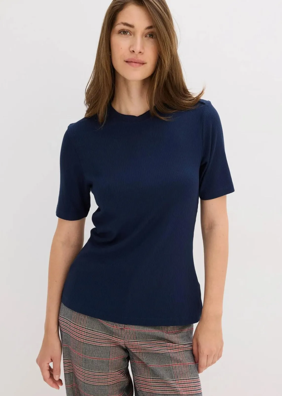 bonprix Shirts & Tops^Rippshirt aus softem Viskose-Mix dunkelblau