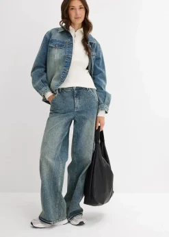 bonprix Nachhaltigere Materialien|Shirts & Tops^Rippshirt aus softem Viskose-Mix wollweiß