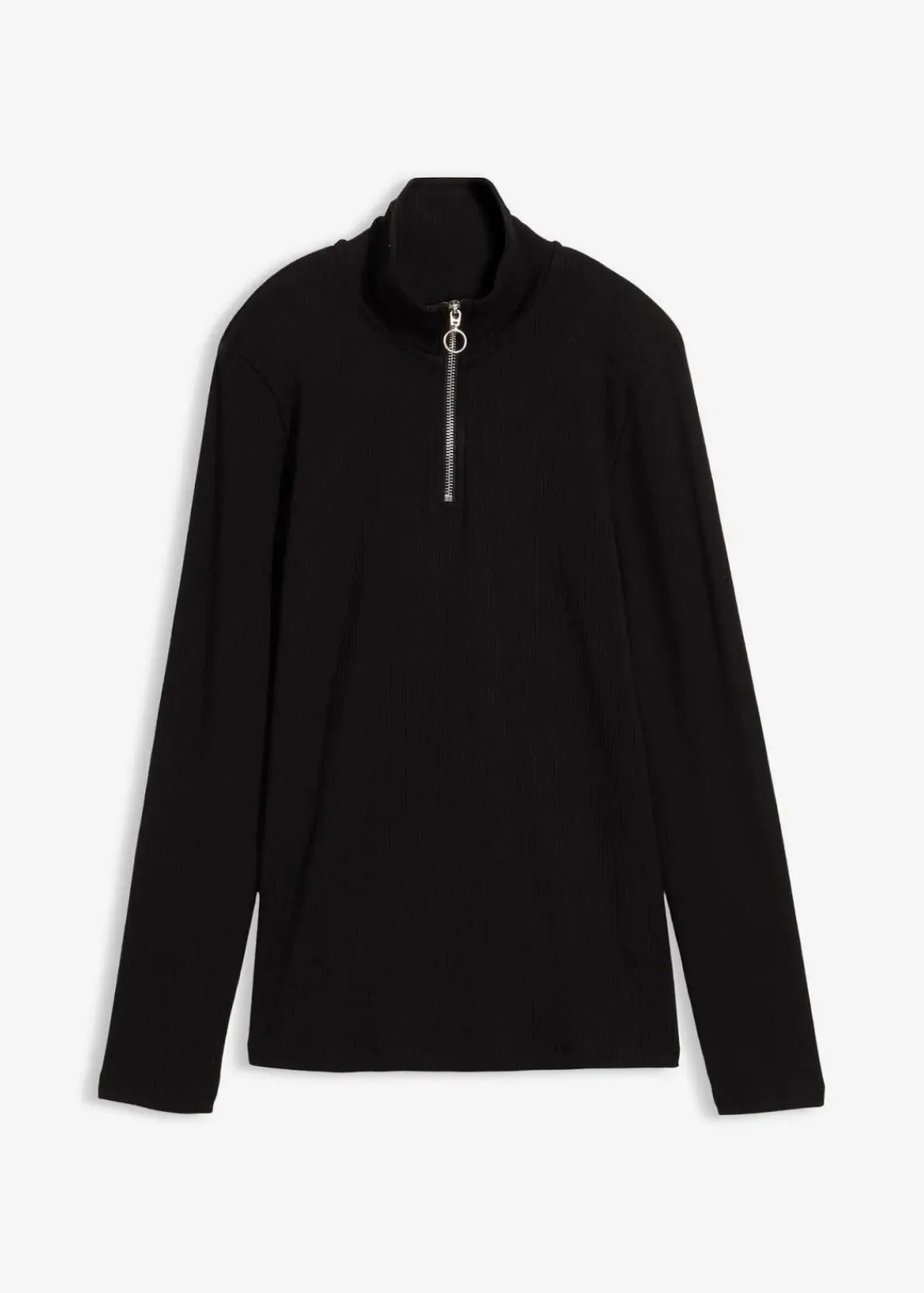 bonprix Shirts & Tops^Rippshirt aus softem Viskose-Mix schwarz