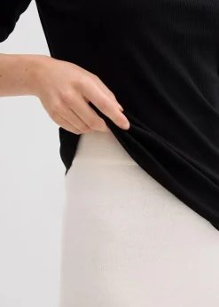 bonprix Shirts & Tops^Rippshirt aus softem Viskose-Mix schwarz