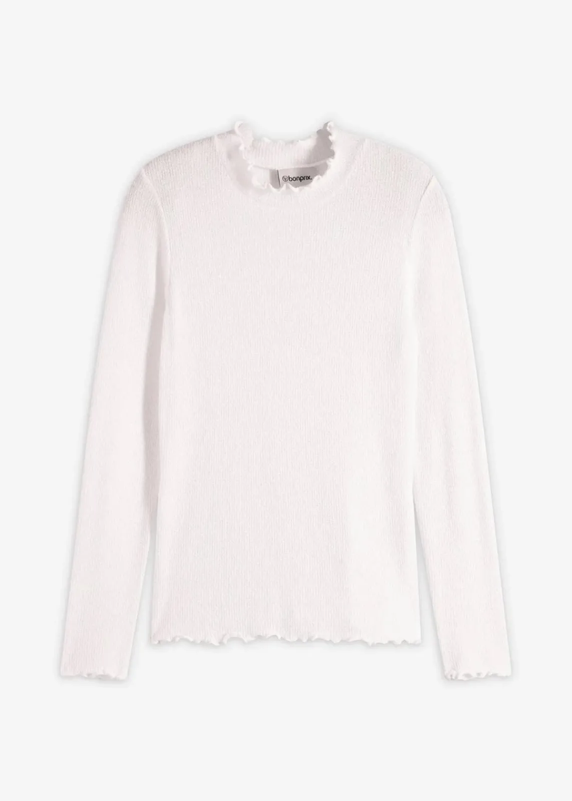 bonprix Shirts & Tops^Rippshirt aus Viskose-Mix weiß