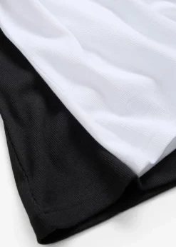 bonprix Bekleidung·Röcke|Basics^Rippshirt (2er-Pack) schwarz/weiß