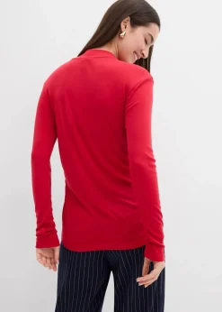 bonprix Shirts & Tops^Rippshirt mit Raffung rot