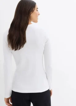 bonprix Shirts & Tops|Basics^Rippshirt mit reiner Bio-Baumwolle, (2er Pack) schwarz/weiß