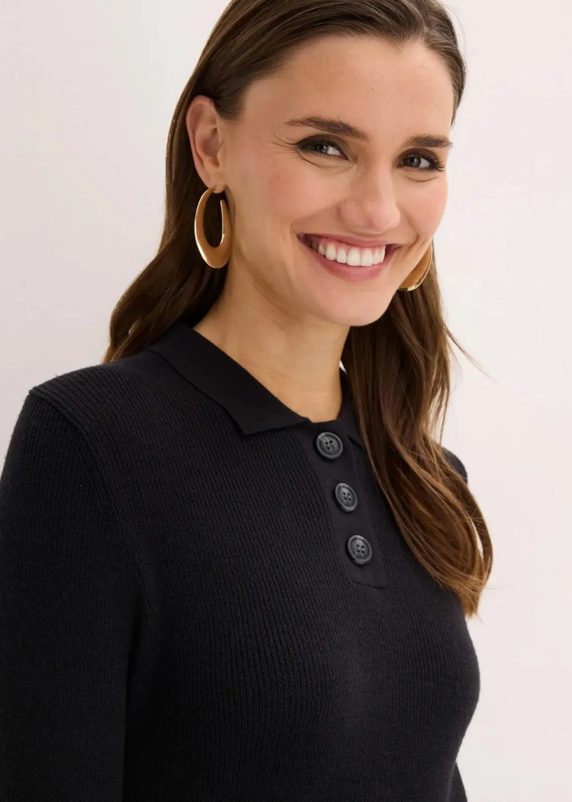 bonprix Bekleidung·Umstandsmode|Strickmode^Ripp-Strickkleid aus Viskose-Mix schwarz