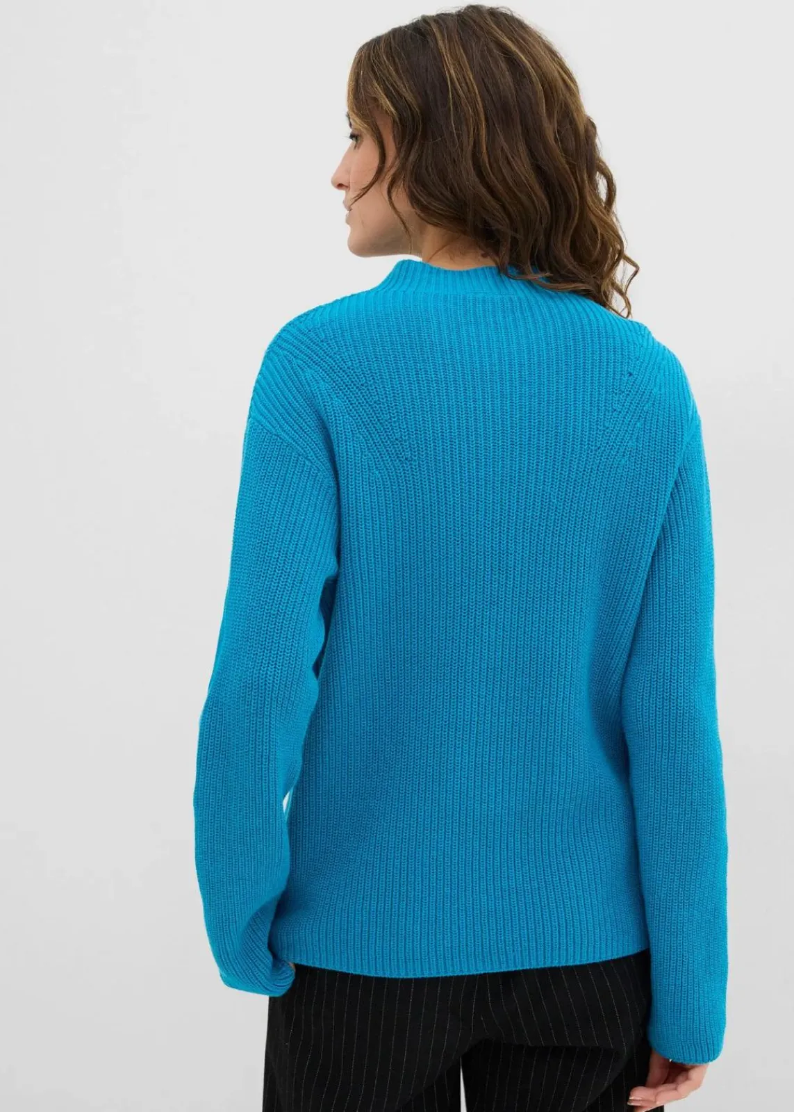 bonprix Bekleidung·Umstandsmode|Strickmode^Rippstrickpullover aus reiner Bio-Baumwolle atlantiktürkis