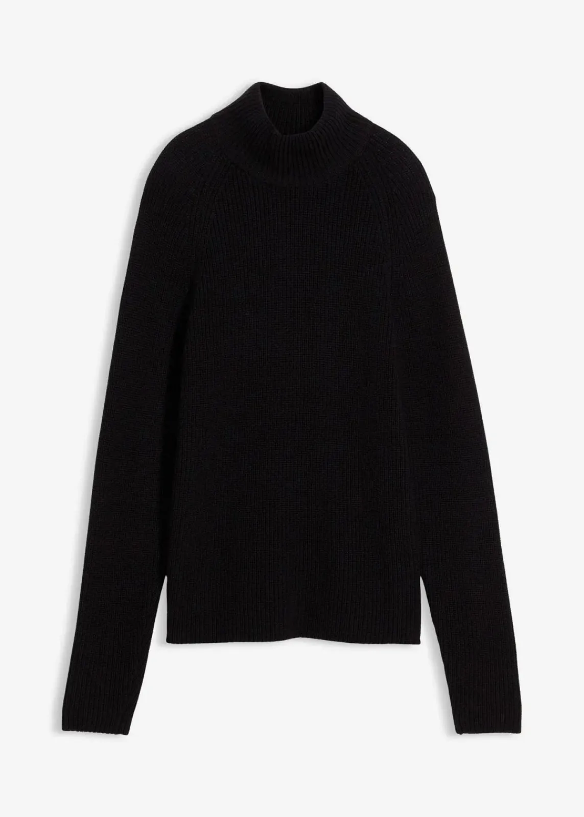 bonprix Bekleidung·Umstandsmode|Strickmode^Rippstrickpullover aus reiner Bio-Baumwolle schwarz