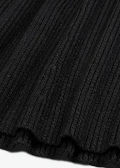 bonprix Röcke|Bekleidung·Sportbekleidung^Ripp-Strickrock aus Viskose-Mix schwarz