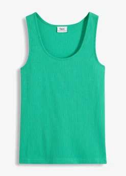 bonprix Unterhemden|Basics^Ripp-Top aus reiner Bio-Baumwolle opalgrün