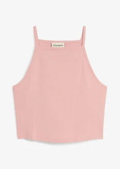 bonprix Nachhaltigere Materialien|Shirts & Tops^Ripp-Top aus reiner Bio-Baumwolle aschrosa