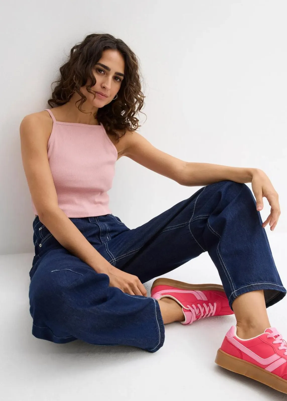 bonprix Nachhaltigere Materialien|Shirts & Tops^Ripp-Top aus reiner Bio-Baumwolle aschrosa