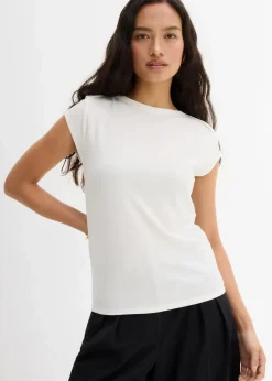bonprix Shirts & Tops^Ripp-Top aus softem Modal-Mix wollweiß