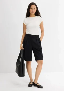 bonprix Shirts & Tops^Ripp-Top aus softem Modal-Mix wollweiß