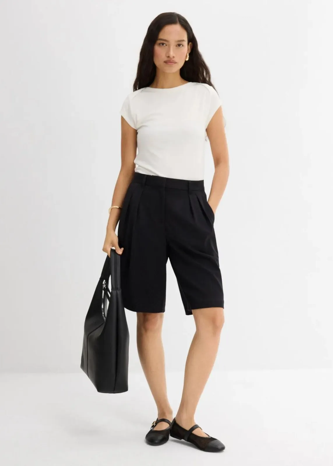 bonprix Shirts & Tops^Ripp-Top aus softem Modal-Mix wollweiß