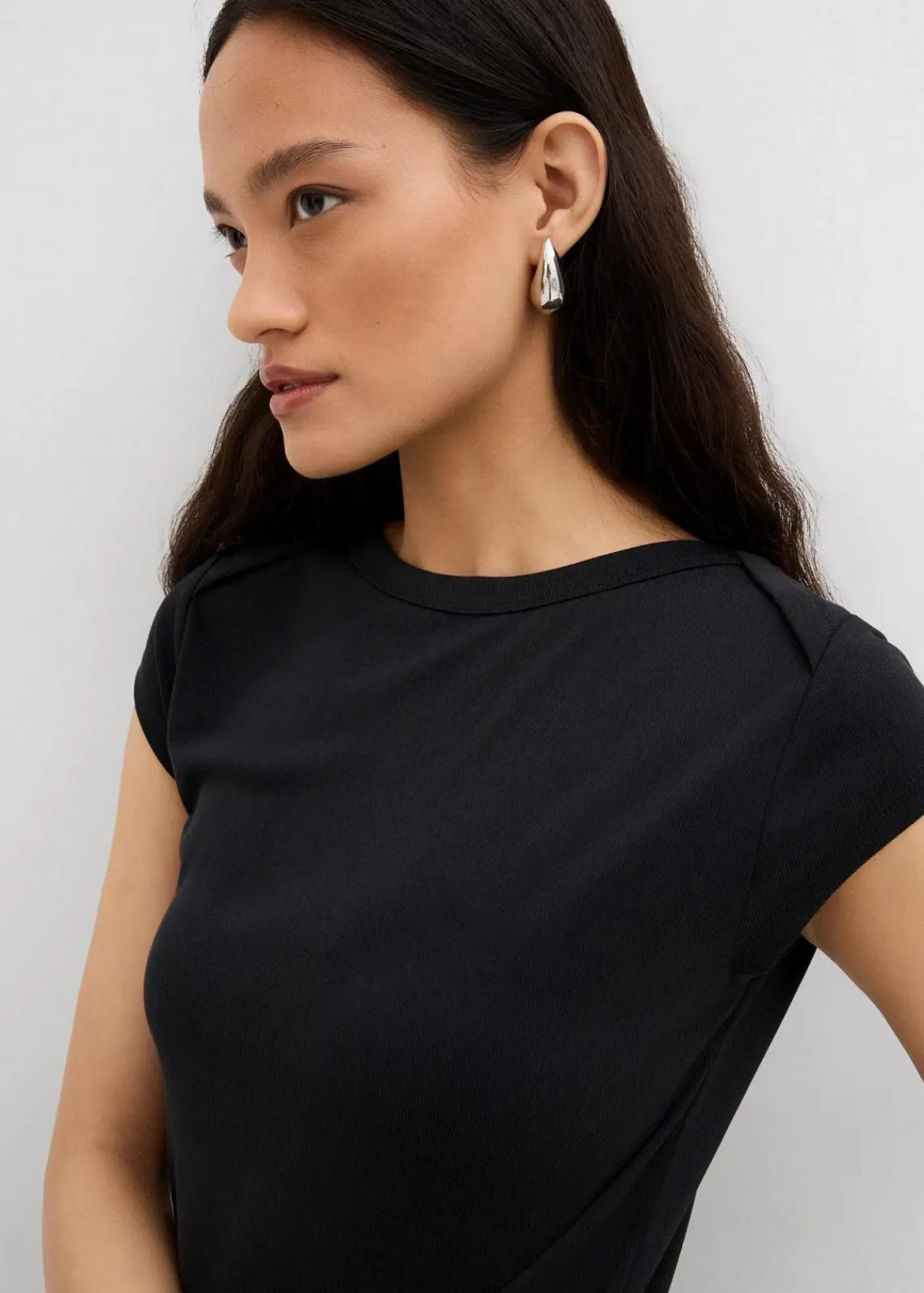 bonprix Shirts & Tops^Ripp-Top aus softem Modal-Mix schwarz