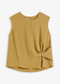 bonprix Shirts & Tops|Blusen & Tuniken^Ärmelloses Blusentop mit Knoten mattoliv