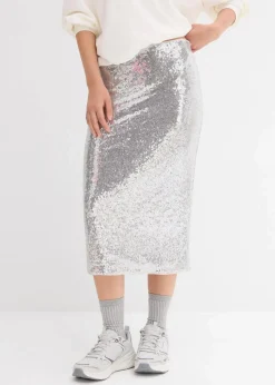 bonprix Bekleidung·Sportbekleidung|Röcke^Rock silber