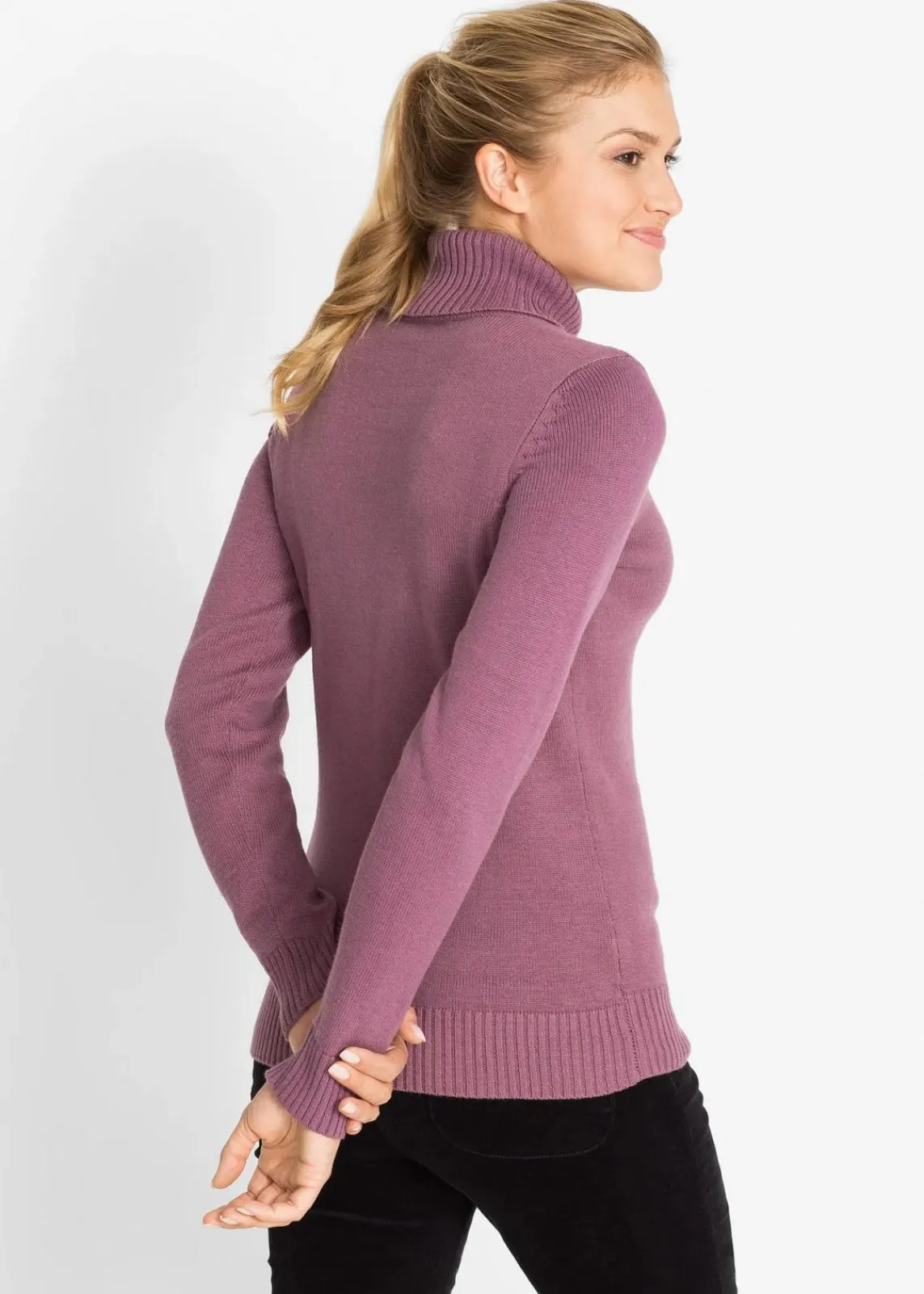 bonprix Bekleidung·Umstandsmode|Strickmode^Rollkragenpullover mattbeere