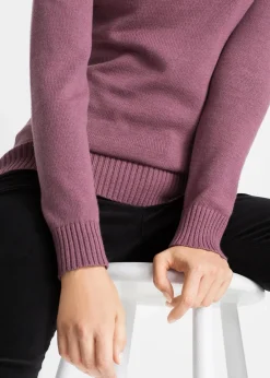 bonprix Bekleidung·Umstandsmode|Strickmode^Rollkragenpullover mattbeere