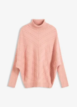 bonprix Bekleidung·Umstandsmode|Strickmode^Rollkragenpullover vintagerosa