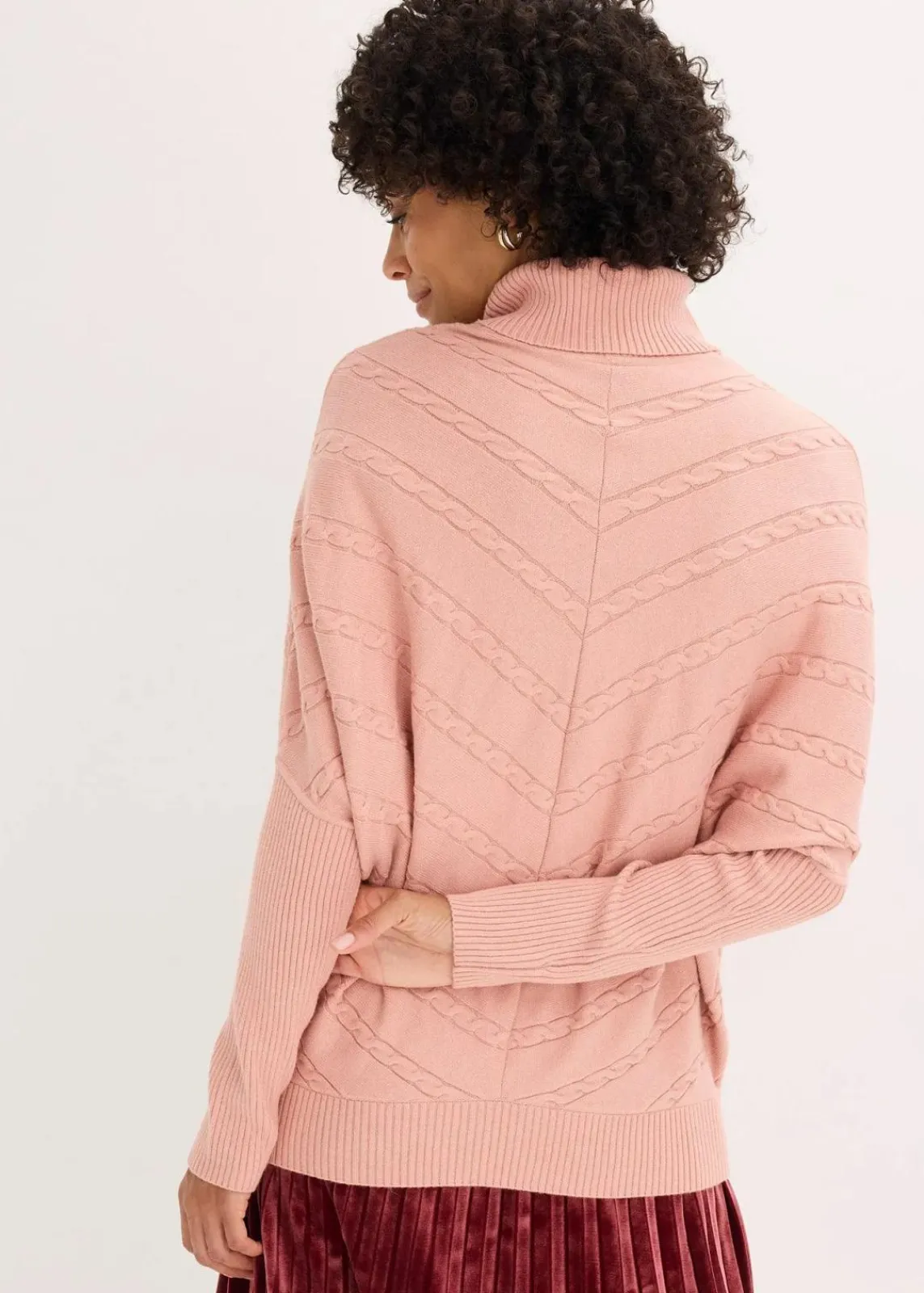 bonprix Bekleidung·Umstandsmode|Strickmode^Rollkragenpullover vintagerosa