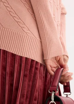 bonprix Bekleidung·Umstandsmode|Strickmode^Rollkragenpullover vintagerosa