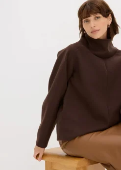 bonprix Pullover & Strickjacken|Strickmode^Rollkragenpullover dunkelbraun