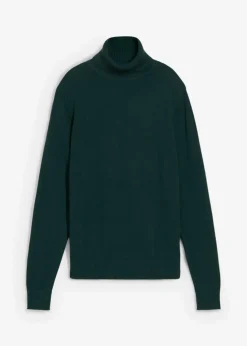 bonprix Pullover & Strickjacken|Basics^Rollkragenpullover tiefgrün