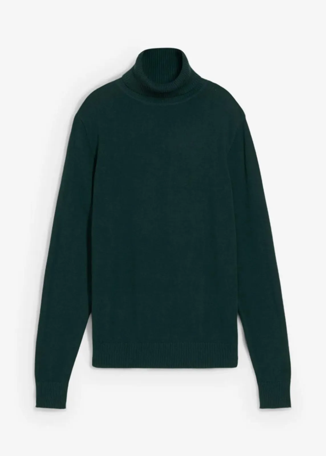 bonprix Pullover & Strickjacken|Basics^Rollkragenpullover tiefgrün