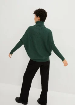 bonprix Pullover & Strickjacken|Bekleidung·Jeans^Rollkragenpullover dunkelgrün