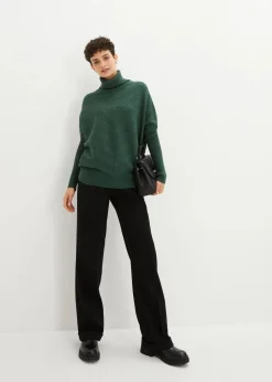 bonprix Pullover & Strickjacken|Bekleidung·Jeans^Rollkragenpullover dunkelgrün