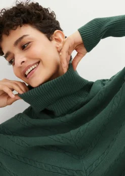 bonprix Pullover & Strickjacken|Bekleidung·Jeans^Rollkragenpullover dunkelgrün