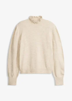 bonprix Bekleidung·Umstandsmode|Bekleidung·Jeans^Rollkragenpullover sand meliert