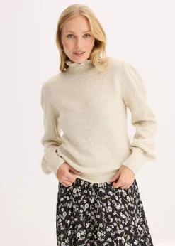 bonprix Bekleidung·Umstandsmode|Bekleidung·Jeans^Rollkragenpullover sand meliert