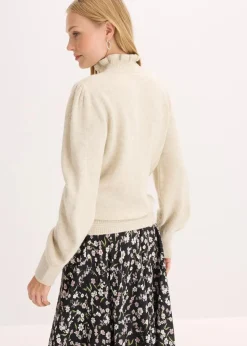 bonprix Bekleidung·Umstandsmode|Bekleidung·Jeans^Rollkragenpullover sand meliert
