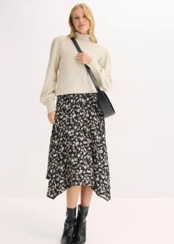 bonprix Bekleidung·Umstandsmode|Bekleidung·Jeans^Rollkragenpullover sand meliert