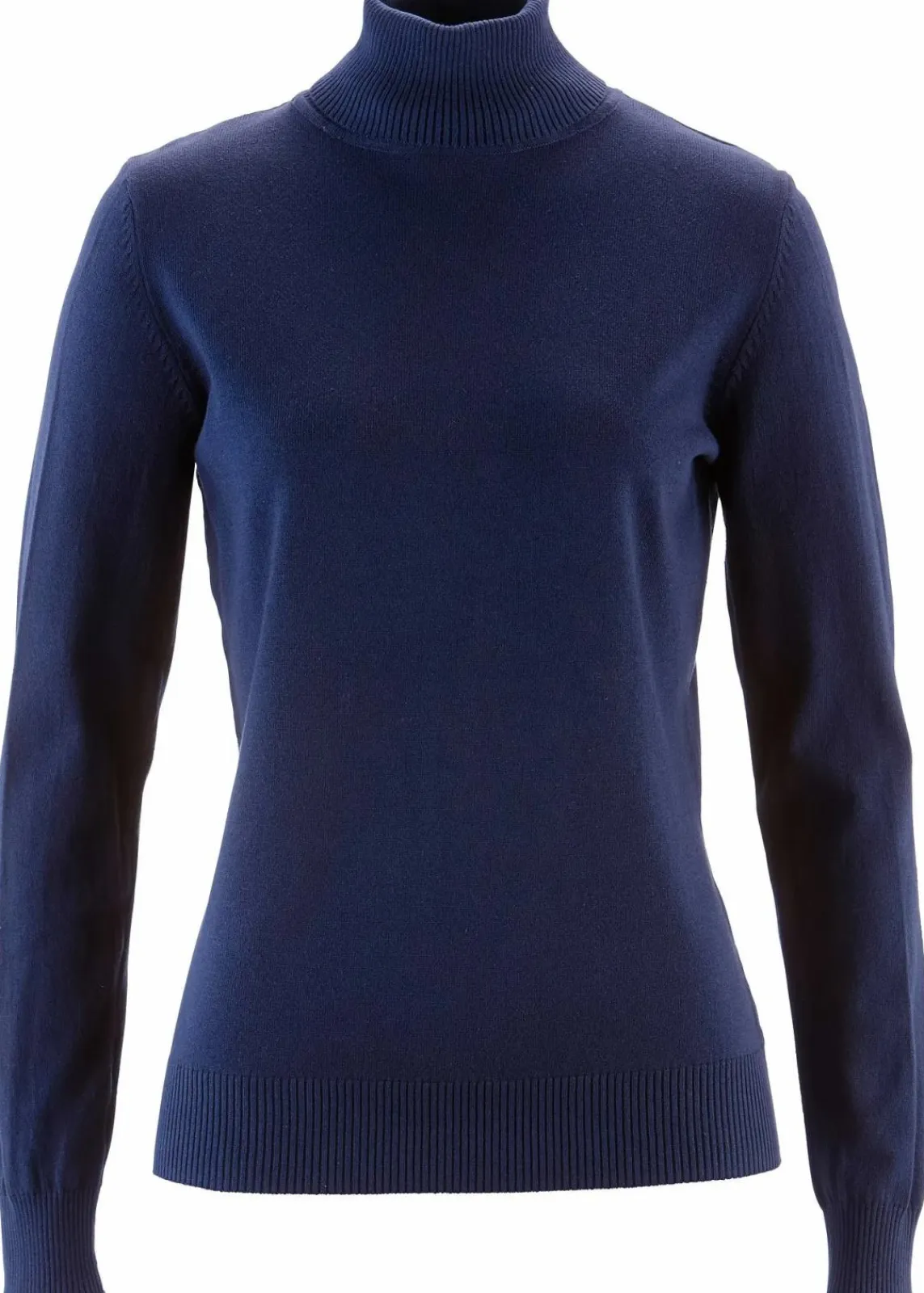 bonprix Pullover & Strickjacken|Basics^Rollkragenpullover dunkelblau