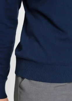 bonprix Pullover & Strickjacken|Basics^Rollkragenpullover dunkelblau