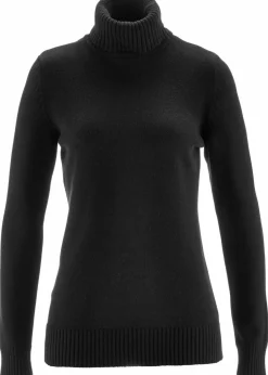 bonprix Bekleidung·Umstandsmode|Strickmode^Rollkragenpullover schwarz