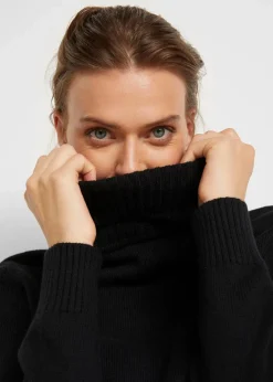 bonprix Bekleidung·Umstandsmode|Strickmode^Rollkragenpullover schwarz