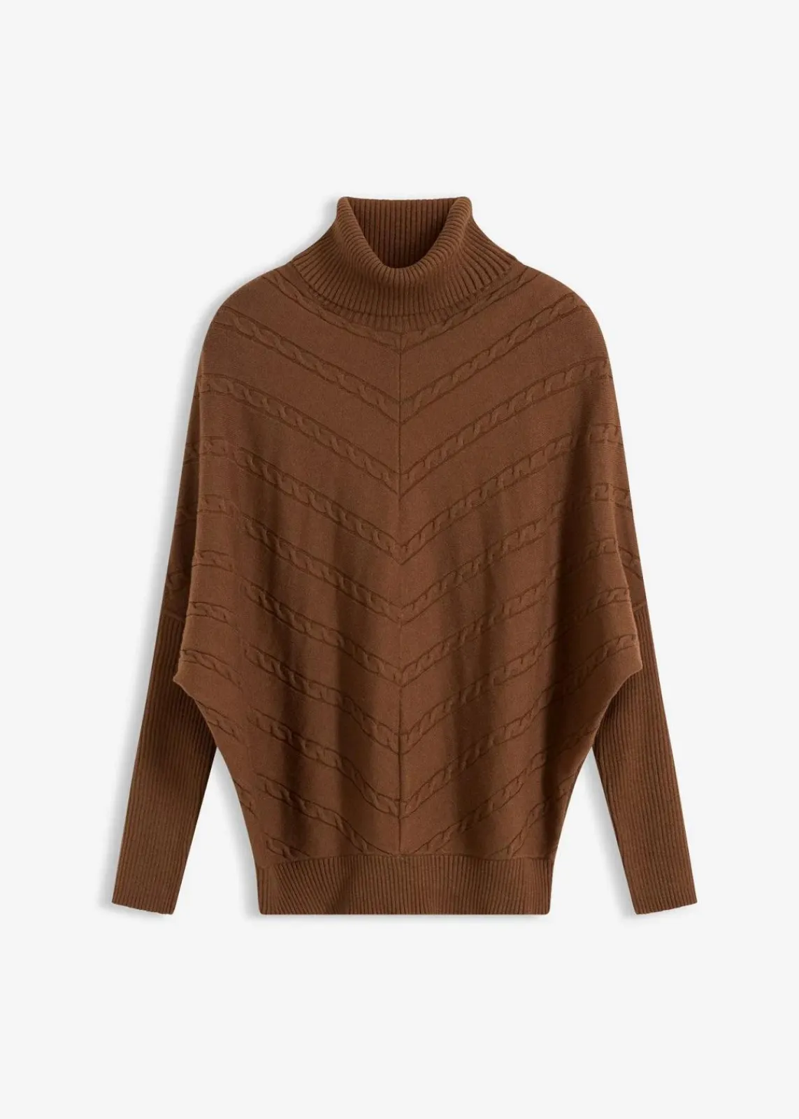 bonprix Bekleidung·Umstandsmode|Strickmode^Rollkragenpullover pimentbraun
