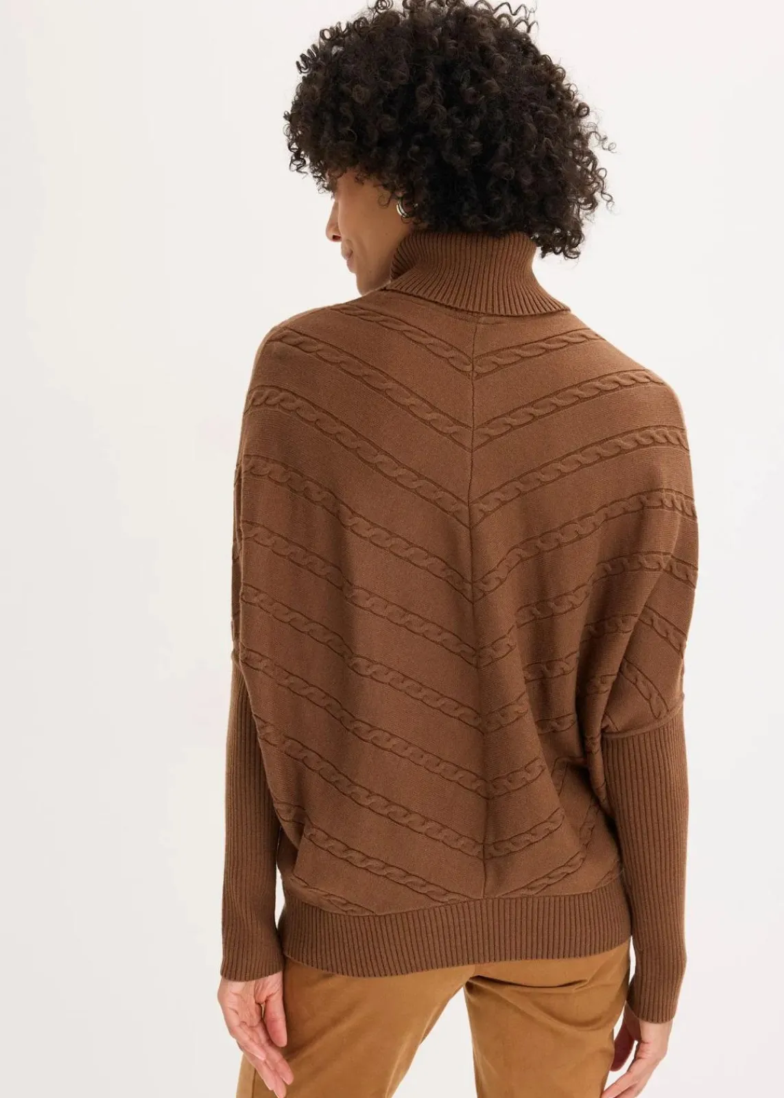 bonprix Bekleidung·Umstandsmode|Strickmode^Rollkragenpullover pimentbraun