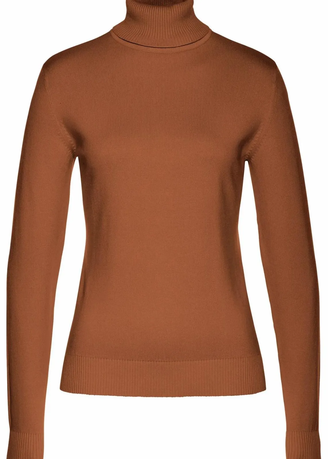 bonprix Pullover & Strickjacken|Basics^Rollkragenpullover kastanienbraun