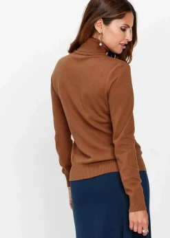bonprix Pullover & Strickjacken|Basics^Rollkragenpullover kastanienbraun